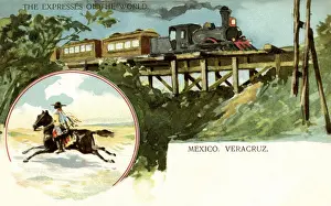 Passenger train serving Veracruz, Mexico, Central America