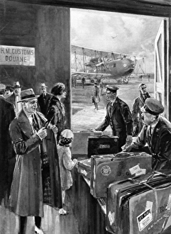Airports Gallery: Passengers Arriving from Paris to Croydon Airpot