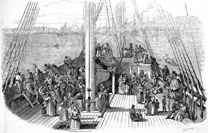Images Dated 15th December 2004: Passengers on board the emigrant ship Artemisia, 1848