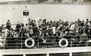 Images Dated 20th November 2019: Passengers on board the Steamship Queen, Southampton