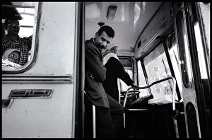 Images Dated 3rd September 2015: Passengers on bus Cairo, Egypt. Date: 1980s