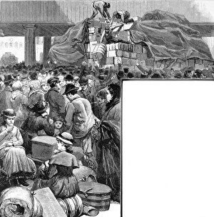 Passengers claiming luggage at Liverpool Railway Station, 18 Passengers claiming luggage at Liverpool Railway Station, 18