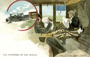 Images Dated 20th November 2019: Passengers in a compartment, The Flying Scotsman