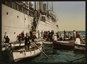 Disembarking Prints: Passengers disembarking, Algiers, Algeria