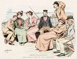 Feel Gallery: Passengers feeling poorly as the Channel boat pitches... Date: 1897