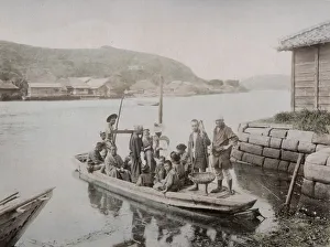 Passengers on a ferry boat, Japan