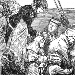 Images Dated 15th December 2004: Passengers on the gangway, Liverpool, 1870