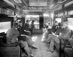 Deluxe Prints: Passengers in the observation car on a deluxe overland limit