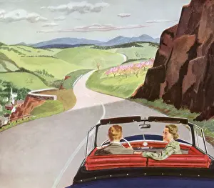 Nestled Prints: Passing Foothill Town Date: 1950