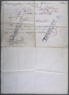 Signatures Prints: Passport 1914 Reverse