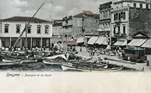 Water Front Prints: Passport Office and the Quayside - Izmir, Turkey