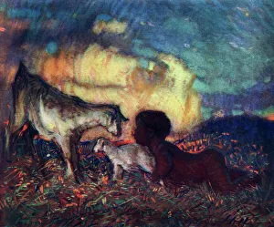 Calf Prints: Pastel by Alfred Palmer, RBA