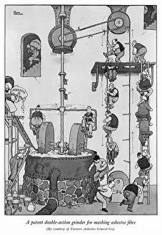 Robinson Prints: Patent double action grinder for asbestos by Heath Robinson