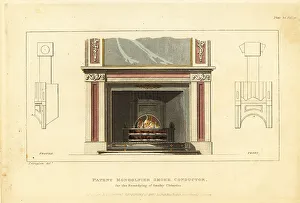 Furnishings Prints: Patent Mongolfier smoke-conductor fireplace