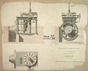 Bridgewater Prints: Patent portable key grooving machine, plan