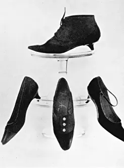 Foot Wear Prints: Patent and Tan Calf Boot