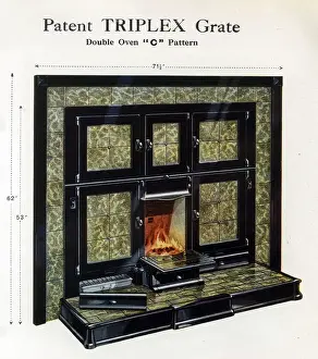 Surround Prints: Patent Triplex Grate - Double Oven C pattern