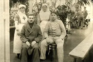Blues Prints: Two patients and two nurses in the Hospital Mess, Quex Park