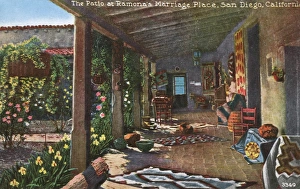 Adobe Gallery: Patio, House of Ramona, San Diego, California, USA