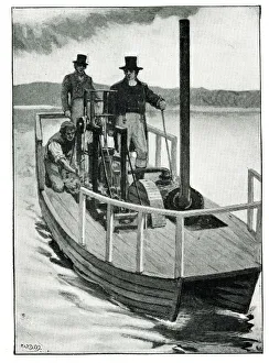 Images Dated 17th January 2020: Patrick Miller, the first steam engine boat, 1788