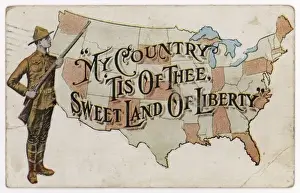 Thee Prints: Patriotic American Card