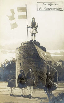 Raising Gallery: Patriotic Greek Card from the First World War - Thessaloniki