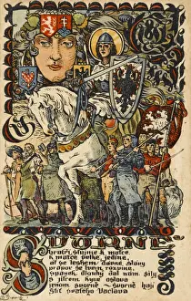 Heros Prints: Patriotic postcard - Czechoslovakia