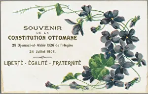 Patriotic Postcard in favour of the Constitution