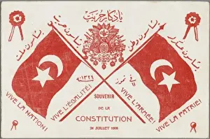 Patriotic Postcard in favour of the Constitution