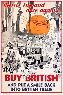 Images Dated 7th November 2018: Patriotic poster, Buy British, Merrie England once again