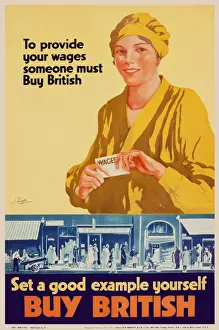 Patriotic poster, Buy British - To provide your wages