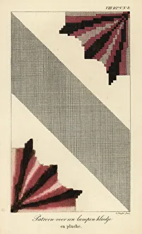 Needlework Prints: Pattern for a lampshade en pluche