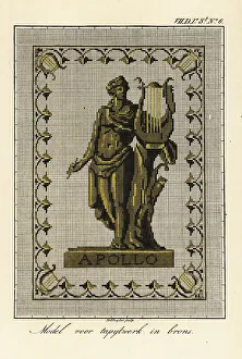 Furnishing Prints: Pattern for a tapestry in bronze thread of Apollo with lyre