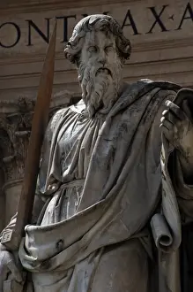 Vatican Prints: Paul the Apostle (5-67 A. C). Statue. Saint Peters Square. V