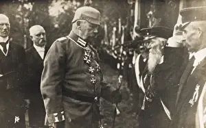 Veterans Prints: Paul von Hindenburg meeting veterans