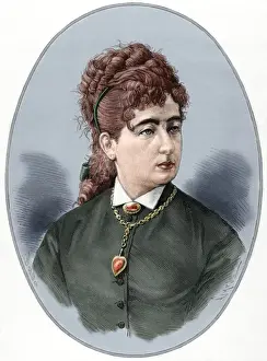 Lucca Prints: Pauline Lucca (1841-1908). Engraving. Colored
