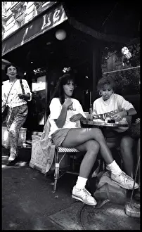 Pavement cafe scene, Paris, France