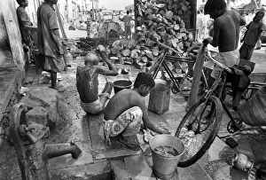 Cleanliness Collection: Pavement washroom, Old Delhi