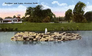 Images Dated 6th November 2018: Pavilion and Lake, Overton Park, Memphis, Tennessee, USA