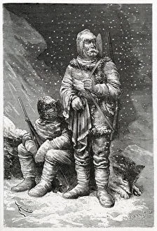 Explorers Gallery: Payer and Weyprecht, Austrian lieutenants, in their Arctic dress Date: 1874