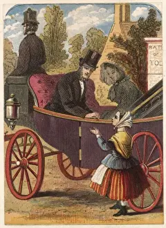 Tolls Prints: Paying at Toll Gate 1850
