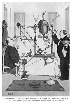 Images Dated 5th August 2015: Pea Apparatus by William Heath Robinson