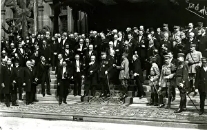 Joffre Prints: Peace celebration in Paris, Foch, Joffre and Poincare