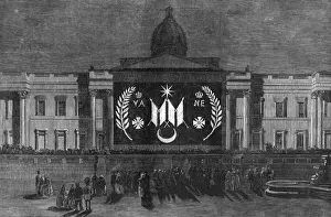 Peace illuminations at the National Gallery