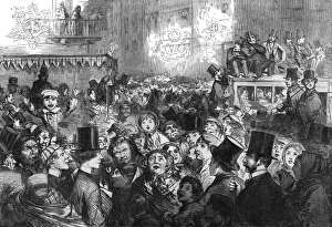 Images Dated 26th January 2012: The Peace Illuminations - A Street Scene by G. Thomas, 1856
