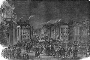 Populace Prints: Peace illuminations at Waterloo Place, London