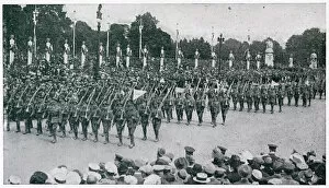 Images Dated 23rd July 2021: Peace Parade in London, to celebrate the end of World War One