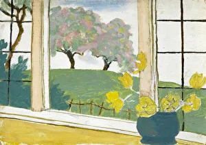 Leaded Collection: Peaceful scene through an open window, WW1