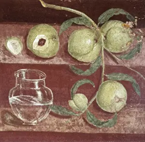 Peaches Prints: Peaches and Glass Jar. ca. 50. Roman art. Early