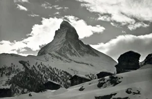 Peak of the Matterhorn, Winkelmatten, Zermatt, Switzerland Date: 1950s Peak of the Matterhorn, Winkelmatten, Zermatt, Switzerland Date: 1950s